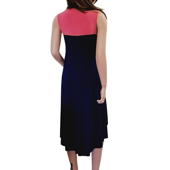 NWT Nik & Nash Soft Jersey Color Block Hi-low Hem Mini Dress - Picture 4 of 6